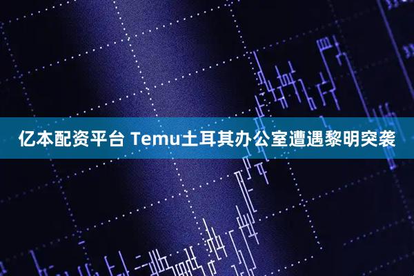 亿本配资平台 Temu土耳其办公室遭遇黎明突袭